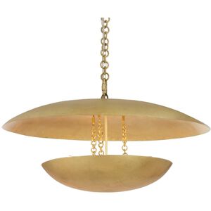 Florko 3 Light 24.5 inch Gold Leaf Chandelier Ceiling Light, Small