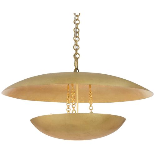 Florko 3 Light 24.5 inch Gold Leaf Chandelier Ceiling Light, Small