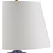 Nami 31 inch 150 watt Blue and White with Gold Leaf Table Lamp Portable Light