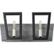 Zag 2 Light 14.5 inch Black and Grey Bath Vanity Wall Light in Black/Grey Wood
