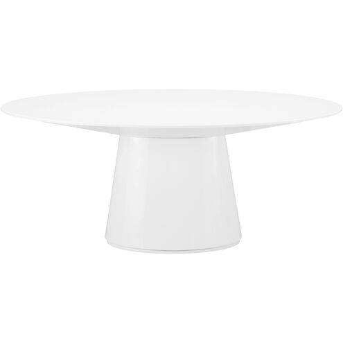 Otago 71 X 43 inch White Dining Table, Oval