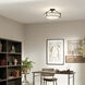 Alkire 4 Light 22 inch Black Semi Flush Mount Ceiling Light 