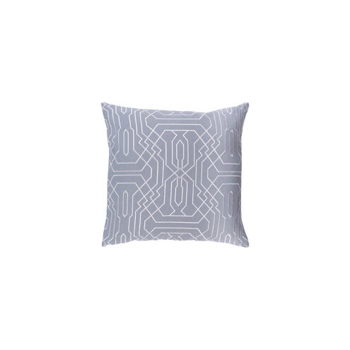 Ridgewood 20 X 20 inch Medium Gray and White Pillow