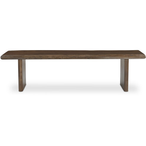 Lila Brown Dining Bench, Small