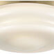Riley 2 Light 12 inch Satin Brass with White Flush Mount Ceiling Light