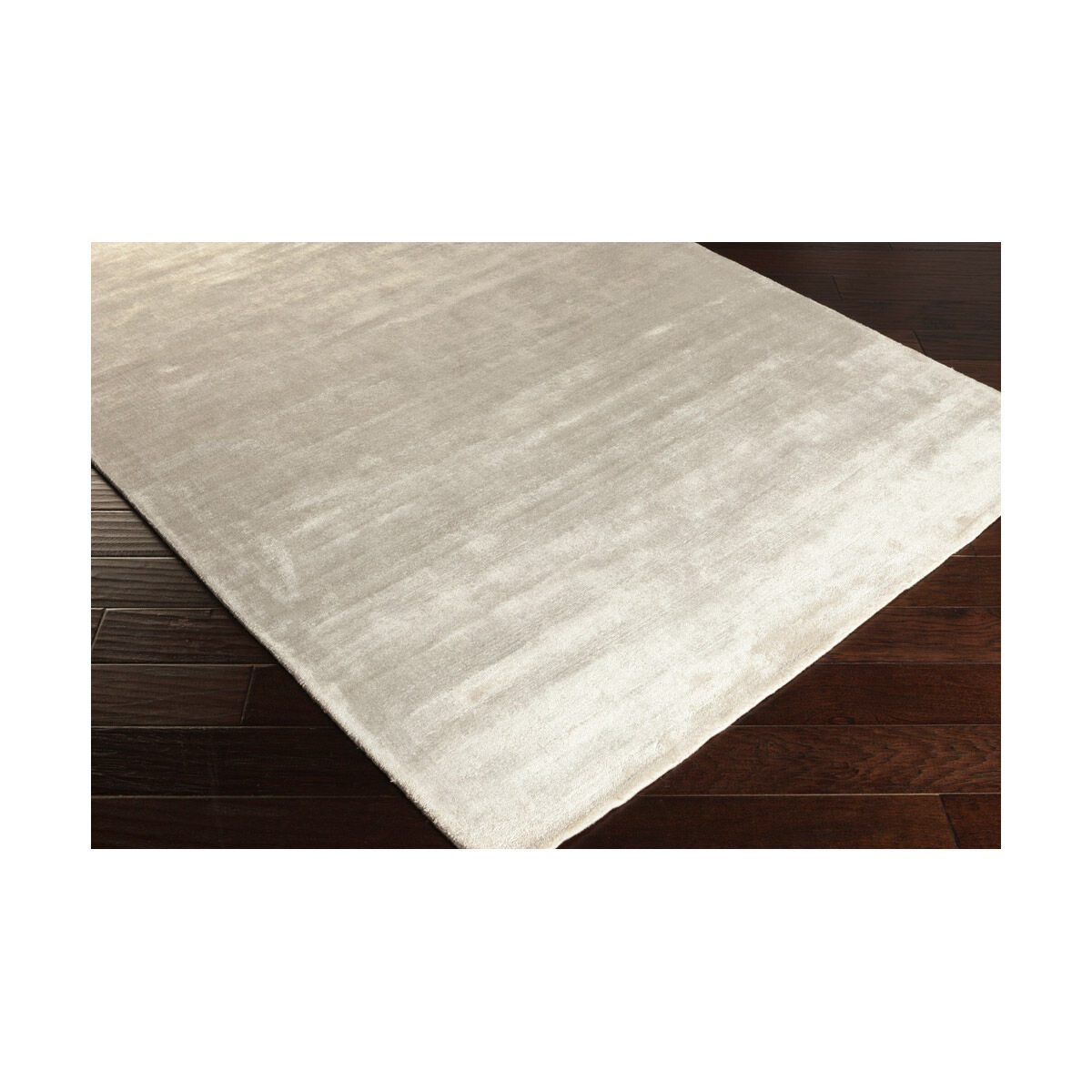 Pure 36 X 24 inch Neutral Area Rug, Bamboo Silk and Cotton