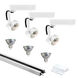 Mini Deco 3 Light 120V White Track Lighting Ceiling Light