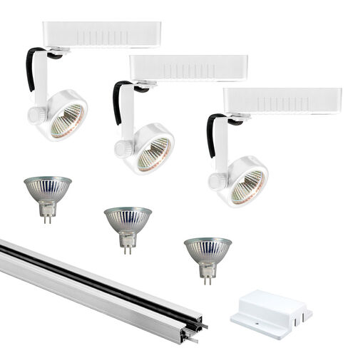 Mini Deco 3 Light 120V White Track Lighting Ceiling Light