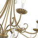 Daphne 8 Light 29.75 inch Antique Gold Leaf Chandelier Ceiling Light, Large