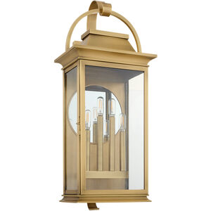 Concord 4 Light 33.75 inch Heritage Brass Outdoor Wall Sconce