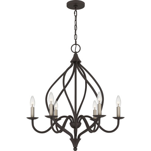 Dupont 6 Light 25 inch Old Bronze Chandelier Ceiling Light