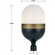 Capsule 3 Light 23.25 inch Matte Black and Textured Gold Post, Brian Patrick Flynn