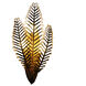 Fern 3 Light 11.5 inch Modern Gold Wall Sconce Wall Light