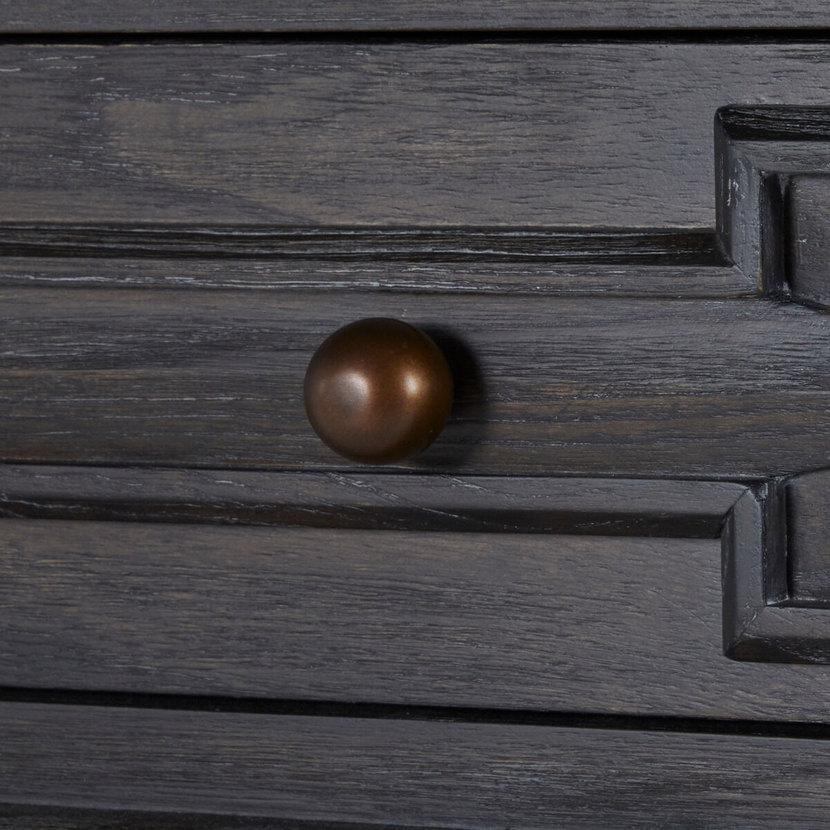 Ezekiel Cerused Forest Black / Antique Bronze Cabinet