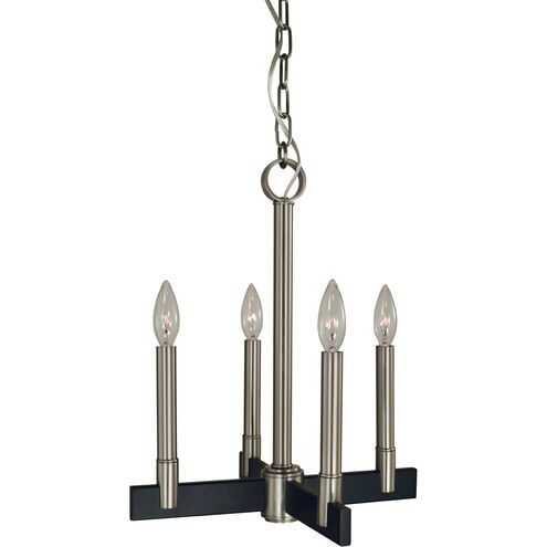 Jessica 4 Light 14 inch Brushed Nickel/Matte Black Mini Chandelier Ceiling Light