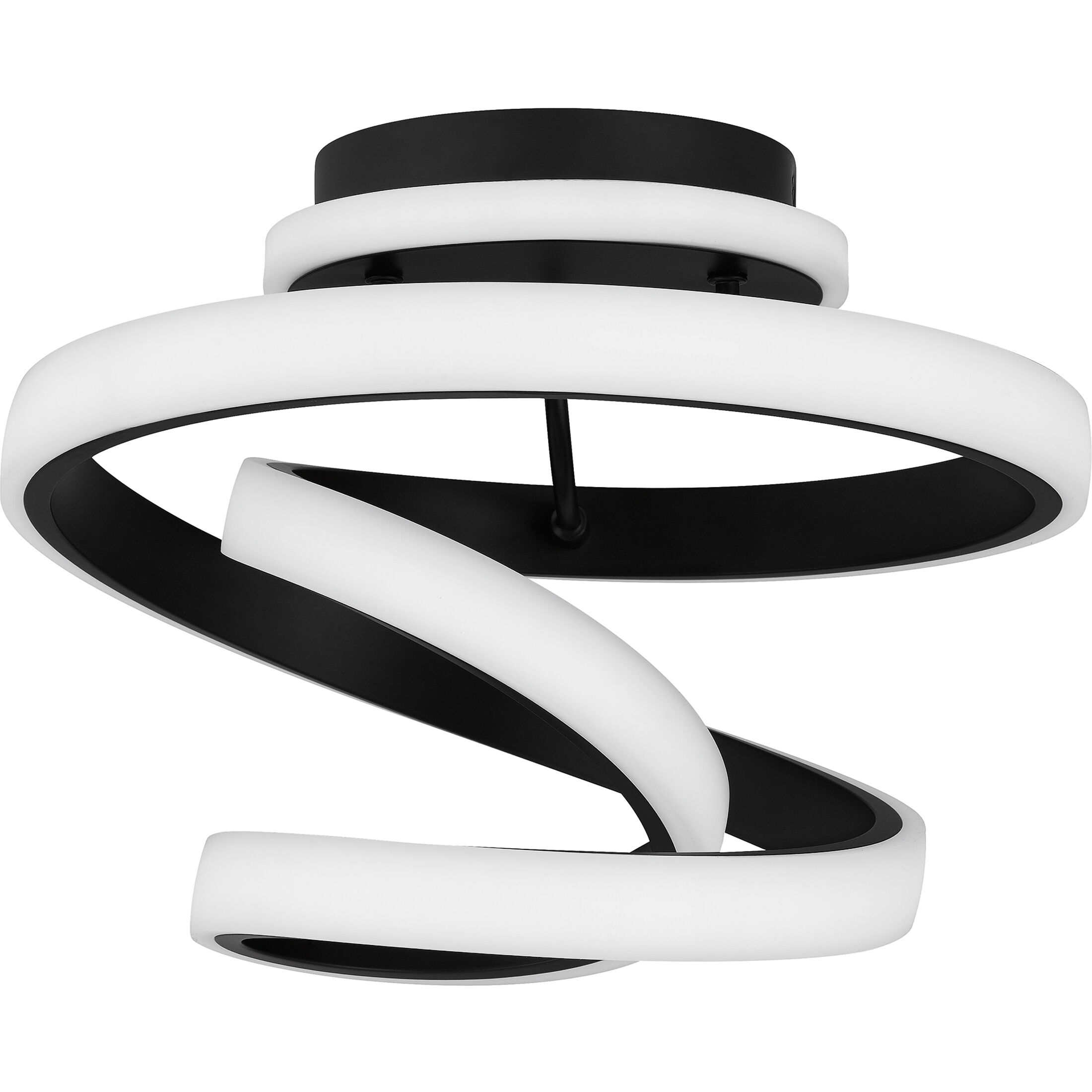 Aviva LED 13 inch Matte Black Semi-Flush Mount Ceiling Light