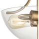 Astoria 2 Light 15 inch Satin Gold Semi Flush Mount Ceiling Light