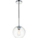 Baxter 1 Light 8 inch Chrome Pendant Ceiling Light