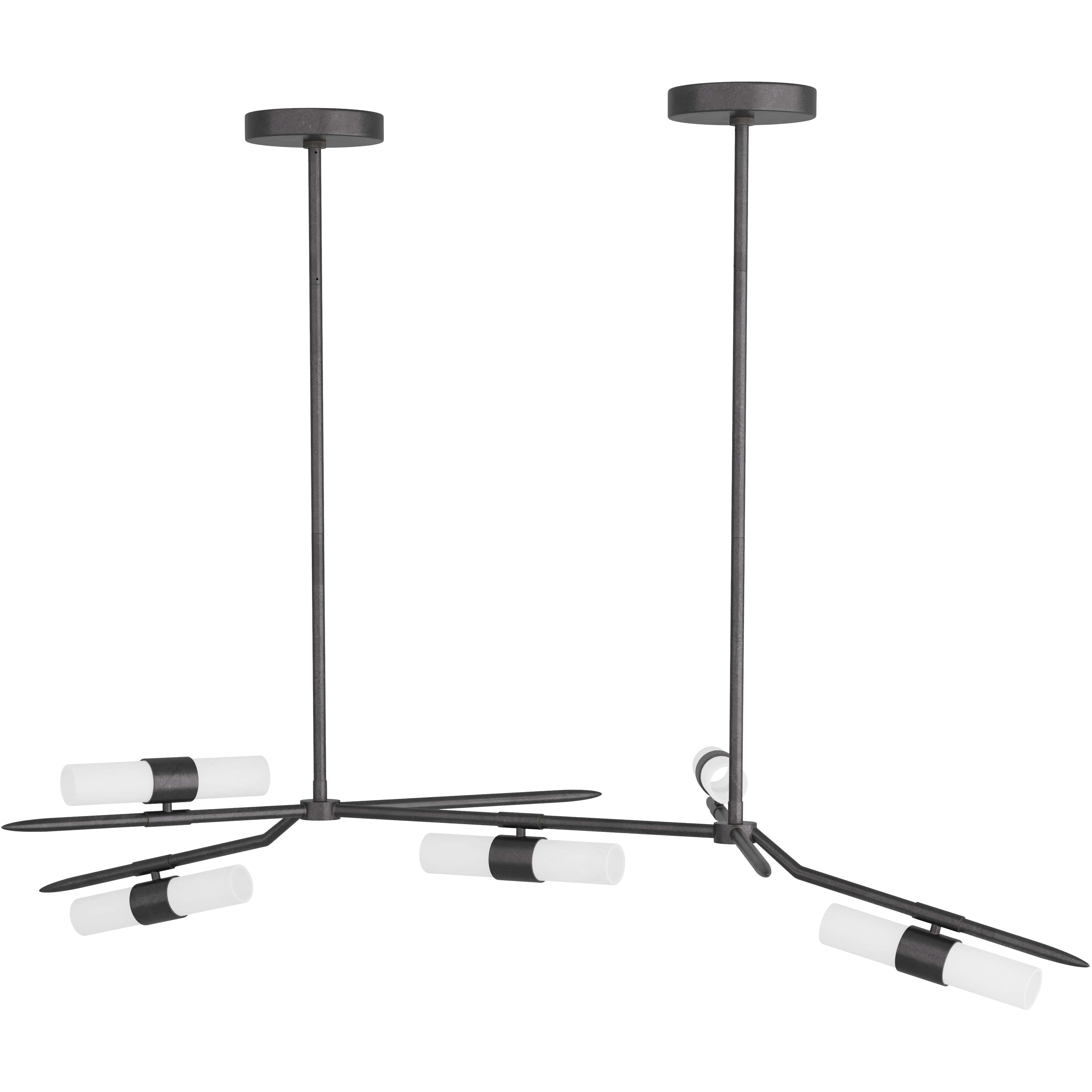 Travis 8 Light 62 inch English Bronze Linear Chandelier Ceiling Light