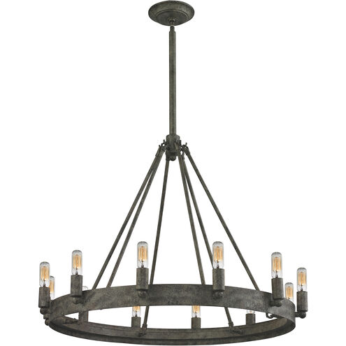 Lewisburg 12 Light 27 inch Malted Rust Chandelier Ceiling Light