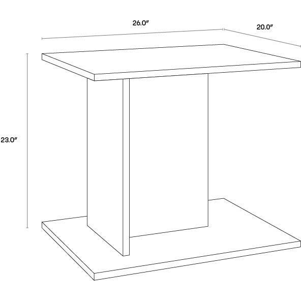 Madsen 26 X 23 inch Natural Side Table
