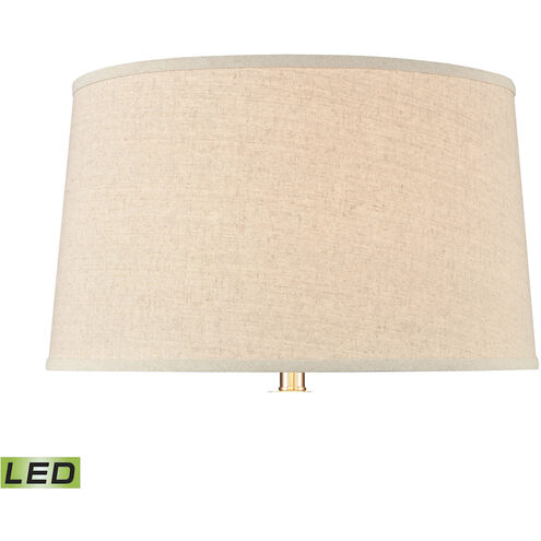 Bartlet Fields 29 inch 9.00 watt White with Brushed Steel Table Lamp Portable Light
