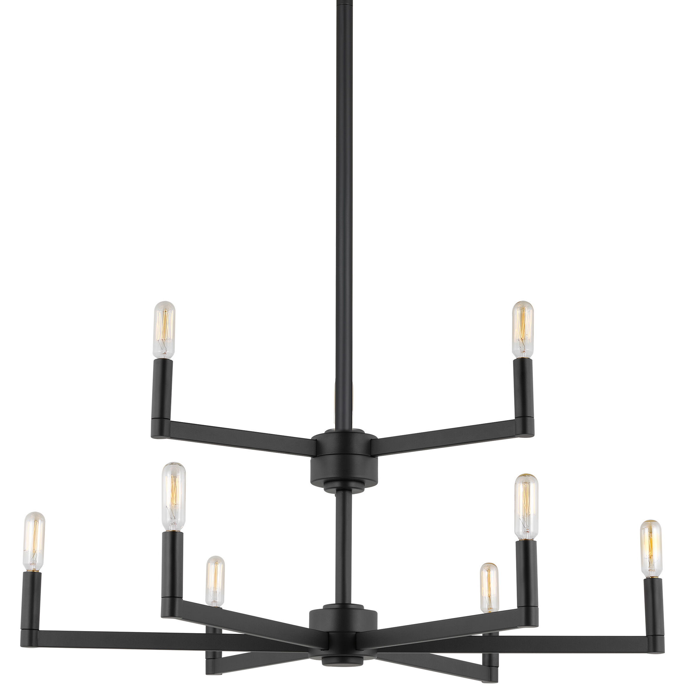 Fullton 9 Light 30 inch Midnight Black Chandelier Ceiling Light