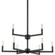 Fullton 9 Light 30 inch Midnight Black Chandelier Ceiling Light