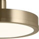 Riu LED 14.25 inch Champange Bronze Semi Flush Mount Ceiling Light