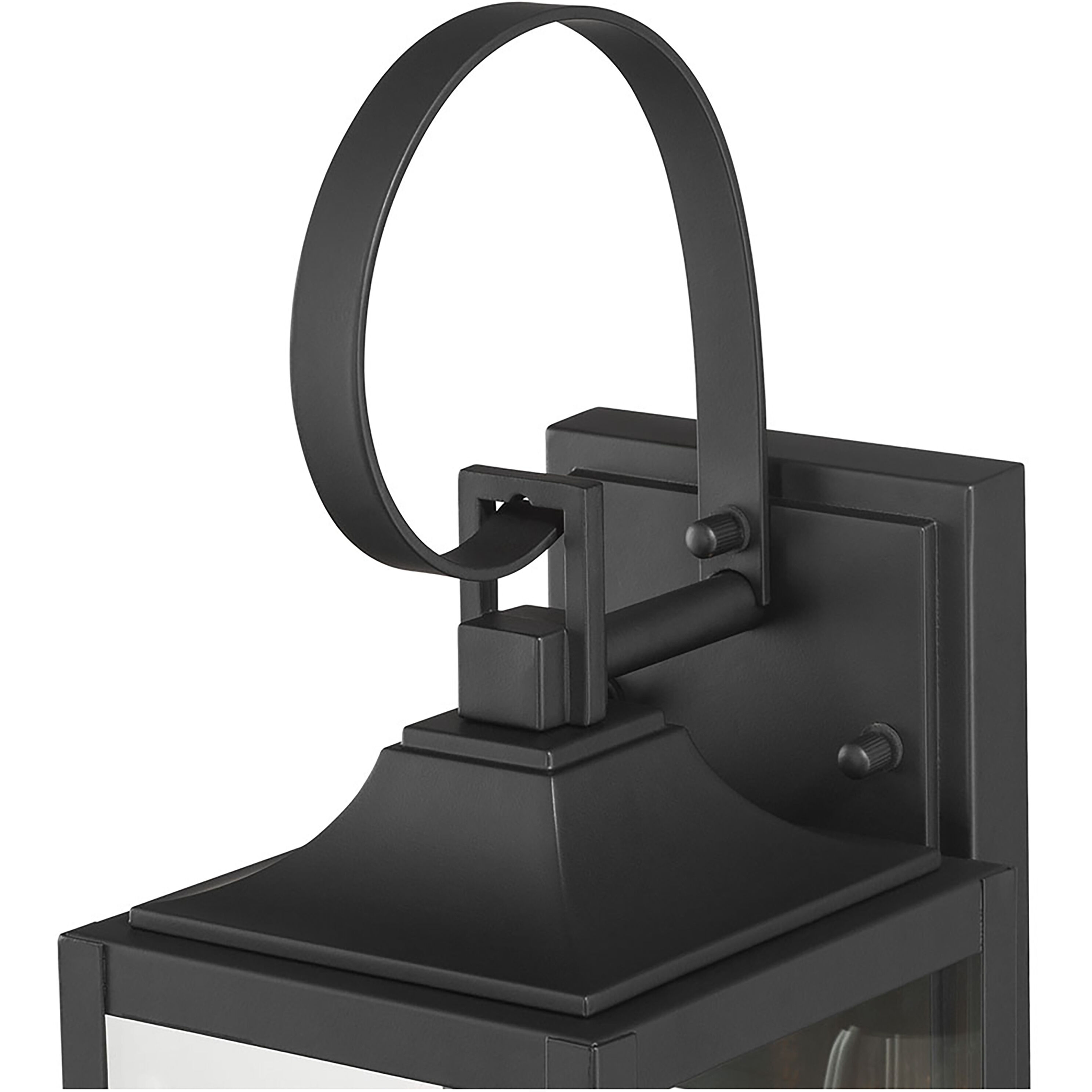 Halston 1 Light 16.75 inch Powder Coated Black Outdoor Wall Sconce