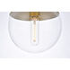 Eclipse 5 Light 18 inch Brass Pendant Ceiling Light