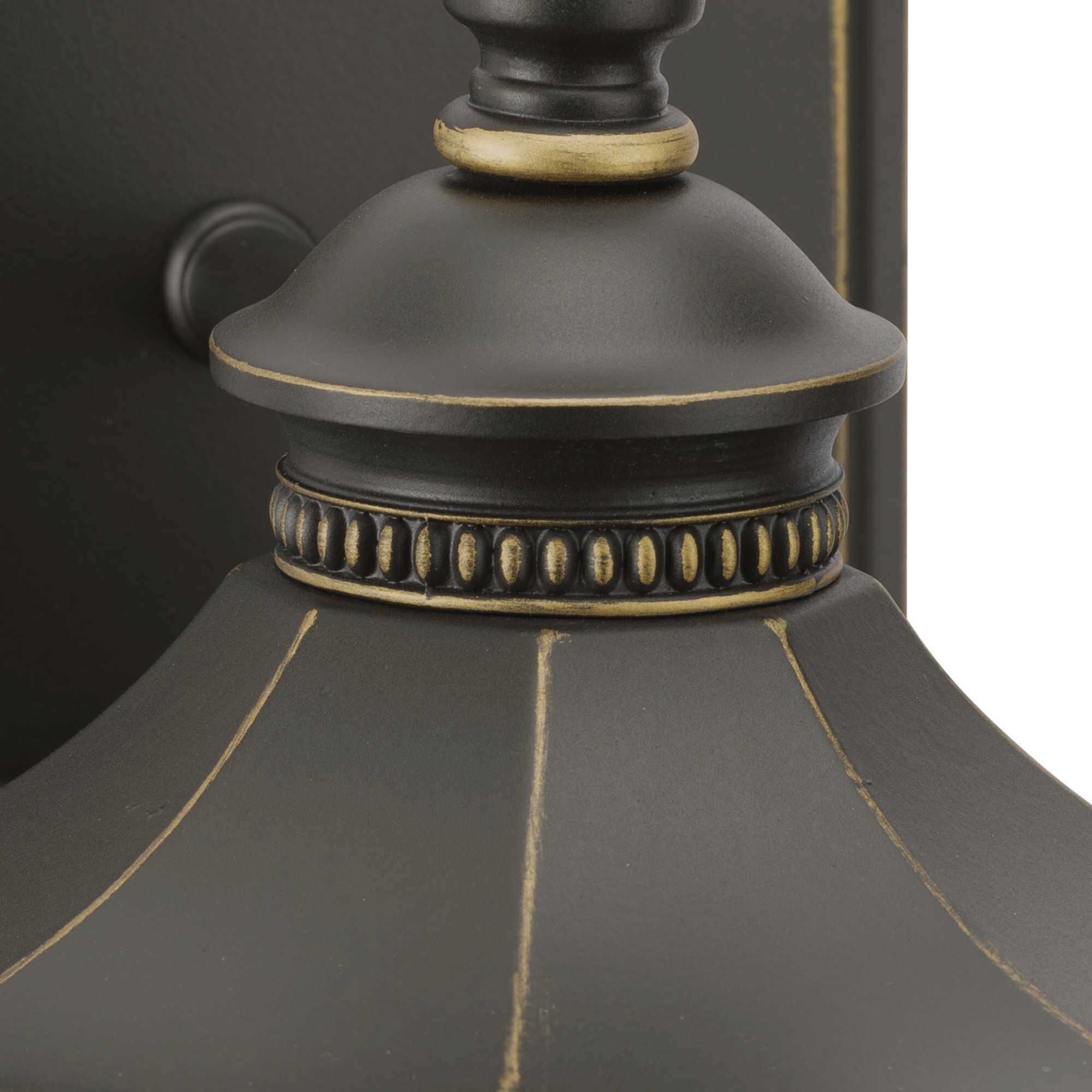 Edition 1 Light 9 inch Antique Bronze Outdoor Wall Lantern, Small