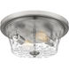 Acacia 2 Light 14 inch Brushed Nickel Flush Mount Ceiling Light