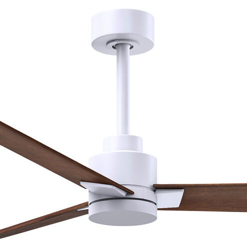 Atlas Alessandra 56 inch Matte White with Walnut Tone Blades Indoor/Outdoor Ceiling Fan