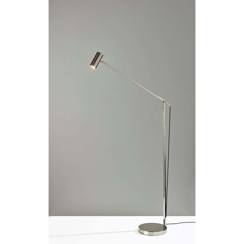 Newman 58 inch 10.00 watt Polished Nickel Task Floor Lamp Portable Light, ADS360