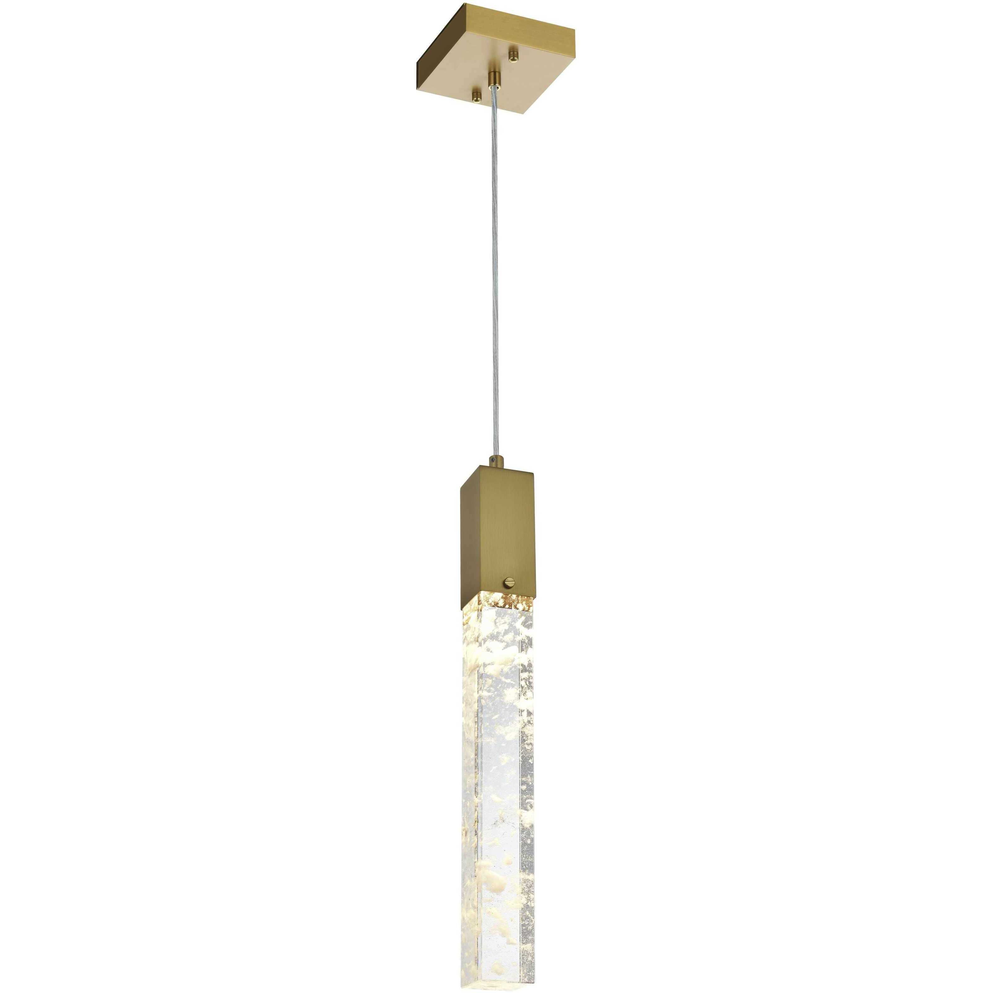 Aurora 1 Light 5 inch Satin Gold Pendant Ceiling Light