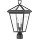 Estate Series Alford Place LED 20 inch Museum Black Outdoor Post Mount Lantern