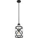 Malcalester 1 Light 8 inch Matte Black and Brushed Nickel Pendant Ceiling Light