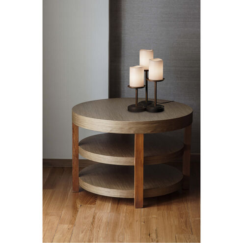Candlearia 16 inch 27 watt Dark Bronze Table Lamp Portable Light in 2100 Lm LED, Cream (CandleAria), Cylinder with Melted Rim