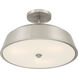 Trellwyn 3 Light 15 inch Brushed Nickel Semi-Flush Mount Ceiling Light