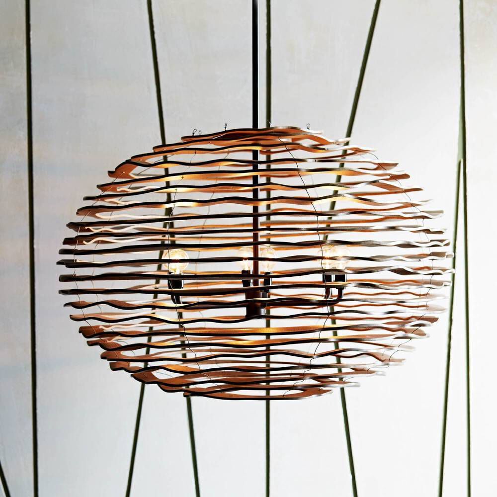 Rook 1 Light 24 inch Natural and Blackened Iron Pendant Ceiling Light, Small