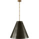 Thomas O'Brien Goodman 2 Light 24.5 inch Hand-Rubbed Antique Brass Hanging Lamp Ceiling Light in Bronze, Large