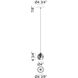 Misty 1 Light 4.38 inch Matte Black Pendant Ceiling Light