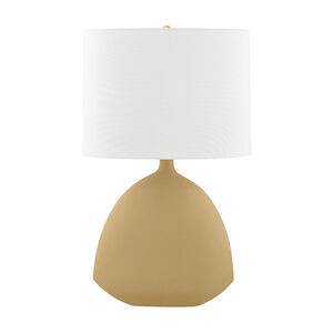 Utica 28 inch 75.00 watt Aged Brass/Golden Olive Ceramic Table Lamp Portable Light