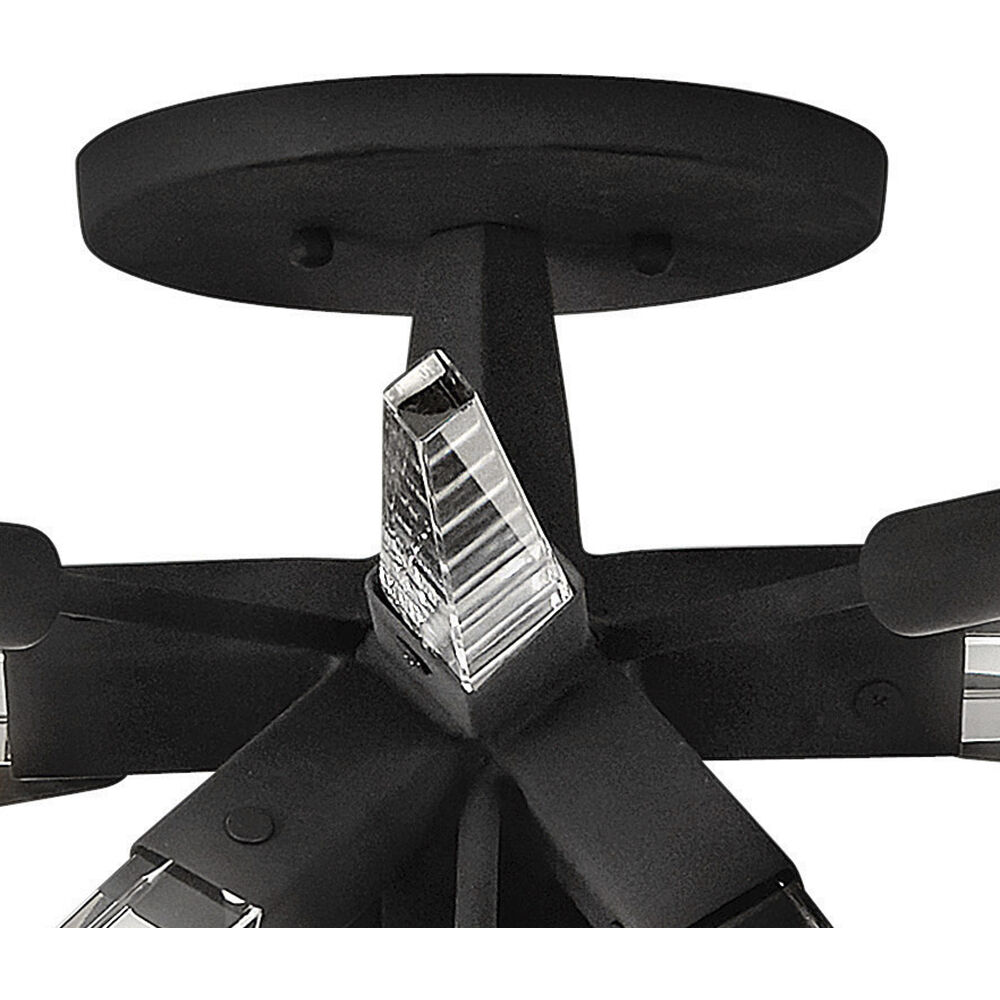 Ariel LED 26 inch Black Foyer Light Ceiling Light, Semi-Flush Mount