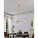 Helena 6 Light 18.5 inch Brushed Gold Chandelier Ceiling Light