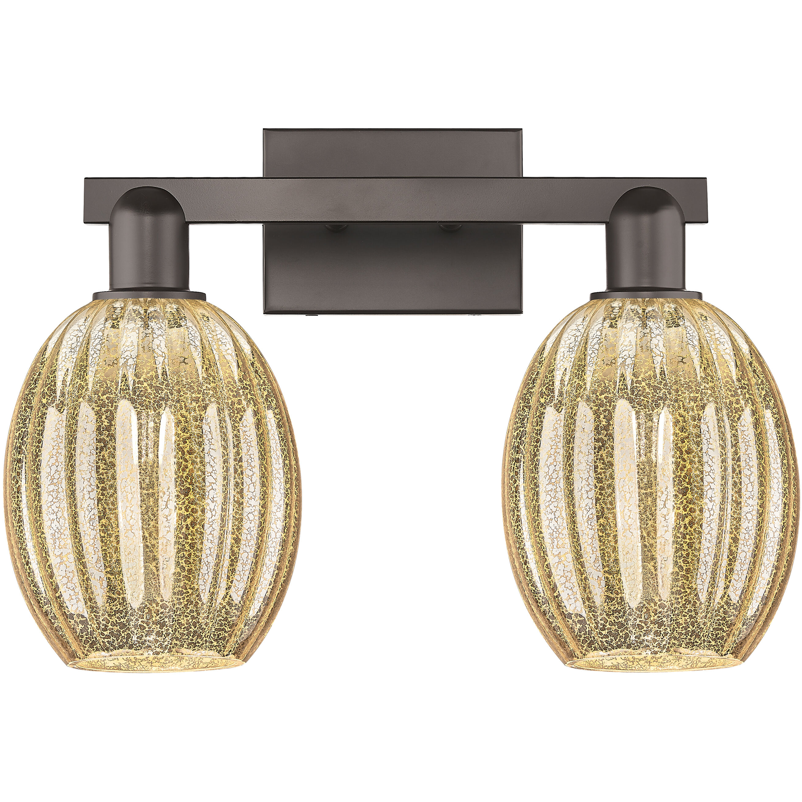 Preston 2 Light 16 inch Oil Rubbed Bronze Bath Vanity Light Wall Light in Mercury Glass