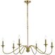 Rohan 6 Light 42 inch Satin Gold Chandelier Ceiling Light