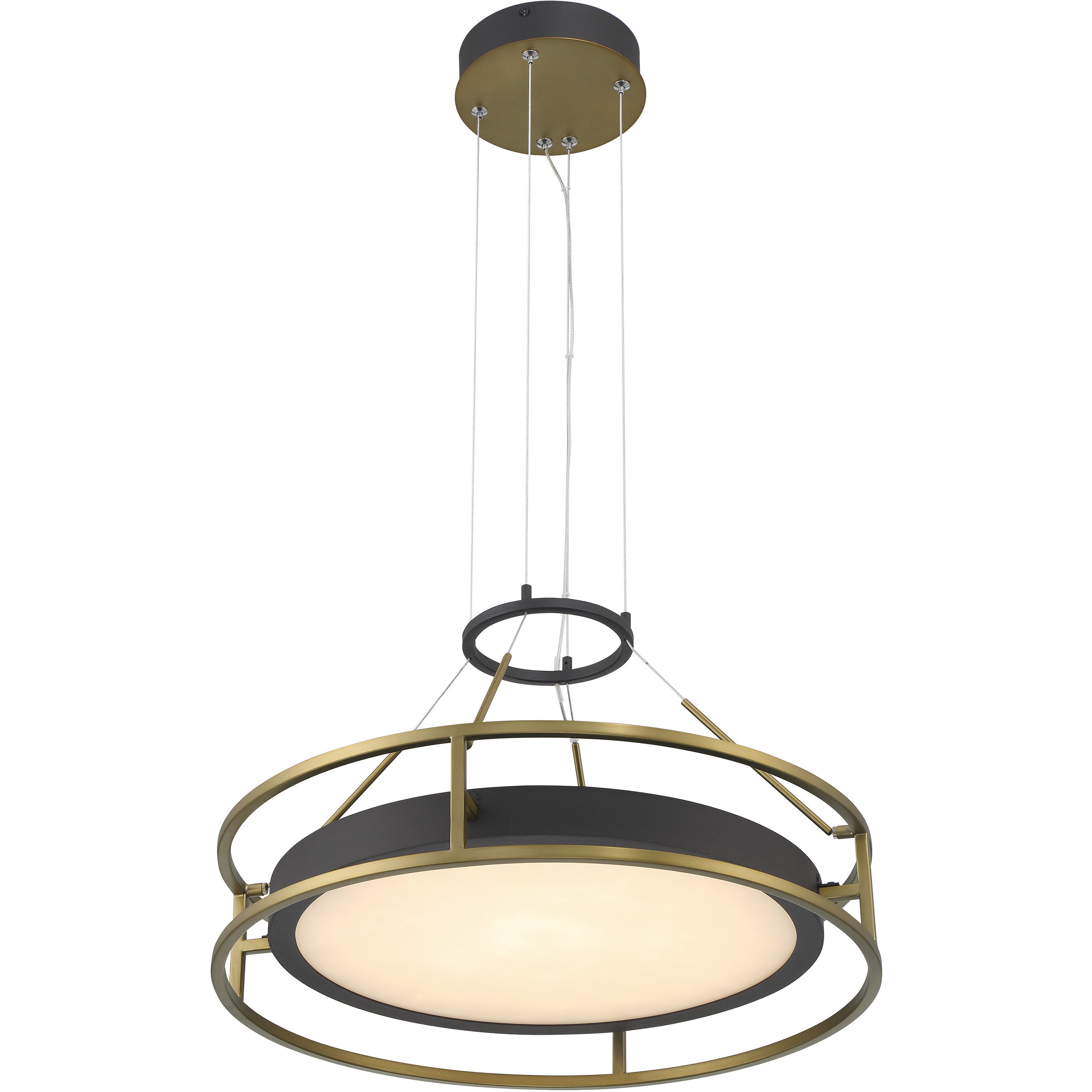 Levitation LED 19 inch Soft Brass And Sand Coal Pendant Ceiling Light