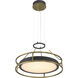 Levitation LED 19 inch Soft Brass And Sand Coal Pendant Ceiling Light